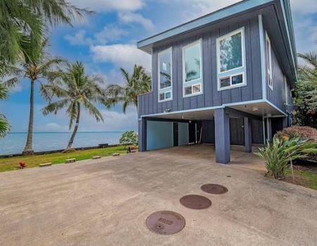 A private beach home on Oahu