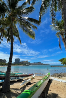 Kahanamoku Beach near Ilikai Marina and the Ilikai Hotel