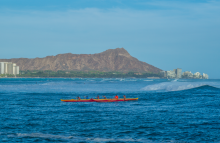 Waikiki Beach "Canoes" with Diamond Head in the background