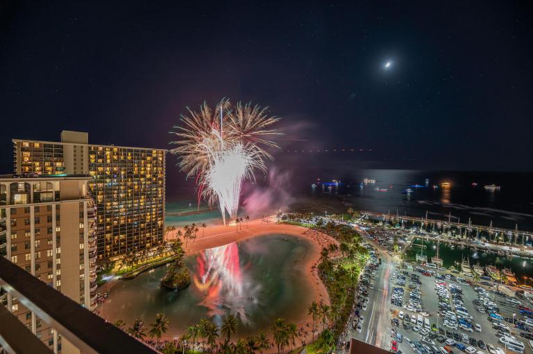 Friday Night Fireworks In Waikiki Friday Night Fireworks In Waikiki