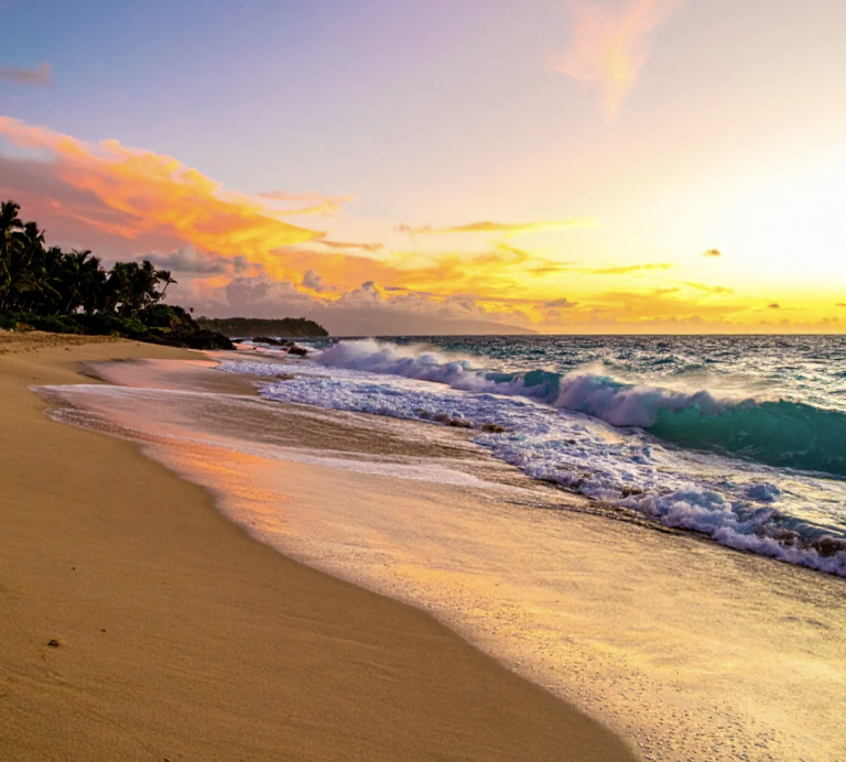Oahu Sunset On The Beach